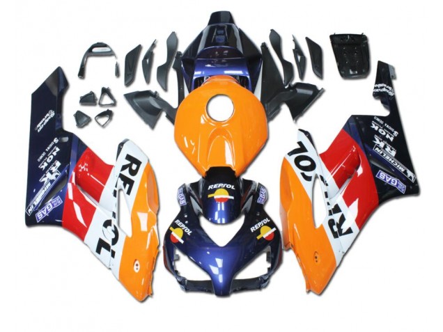 Orange Rouge Bleu Repsol Carénage Honda CBR 1000 RR 2004-2005 Orange Rouge Bleu Repsol Carénage Honda CBR 1000 RR 2004-2005