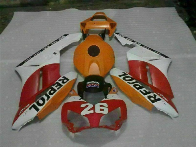 Orange Rouge Repsol 26 Carénage Honda CBR 1000 RR 2004-2005 Orange Rouge Repsol 26 Carénage Honda CBR 1000 RR 2004-2005