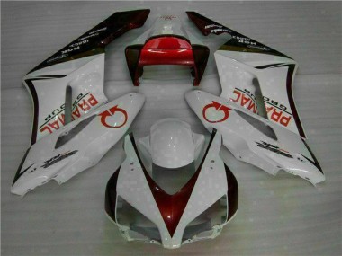 Blanc Rouge Kit Carénages Honda CBR 1000 RR 2004-2005 Abordables