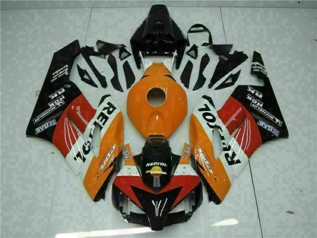 Orange Noir Repsol Carénage Honda CBR 1000 RR 2004-2005 Orange Noir Repsol Carénage Honda CBR 1000 RR 2004-2005