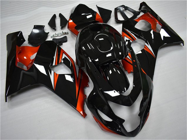 Orange Noir Carénages Suzuki GSXR 600 / 750 K4 2004-2005 Orange Noir Carénages Suzuki GSXR 600 / 750 K4 2004-2005