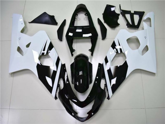 Blanc Noir Carénages Suzuki GSXR 600 / 750 K4 2004-2005 Blanc Noir Carénages Suzuki GSXR 600 / 750 K4 2004-2005