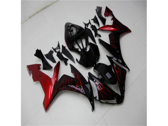 Rouge Noir Carénages Yamaha R1 2004-2006 Rouge Noir Carénages Yamaha R1 2004-2006