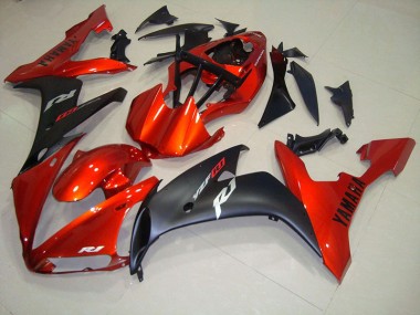 Rouge Noir Mat Carénage Yamaha R1 2004-2006 Abordables