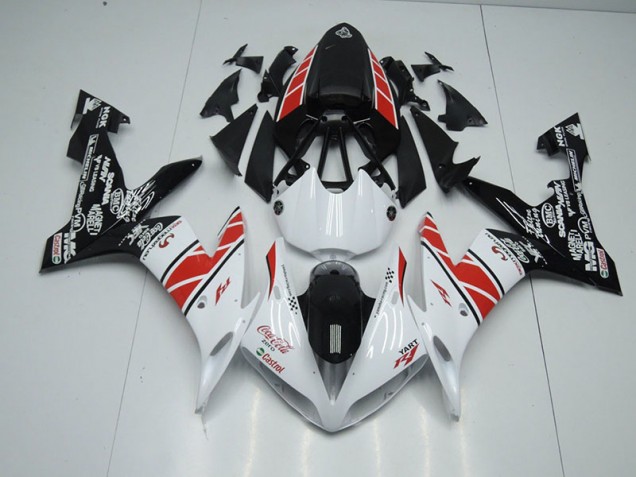 Blanc Noir Décalque Carénage Yamaha R1 2004-2006 Blanc Noir Décalque Carénage Yamaha R1 2004-2006