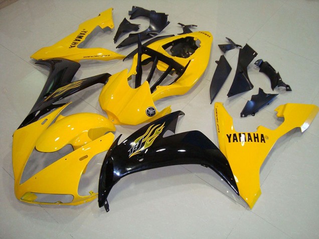 Jaune Noir Flamme Carénage Yamaha R1 2004-2006 Jaune Noir Flamme Carénage Yamaha R1 2004-2006