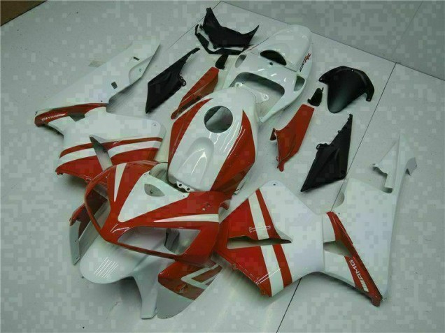 Blanc Rouge Carénages Honda CBR 600 RR 2005-2006 Blanc Rouge Carénages Honda CBR 600 RR 2005-2006