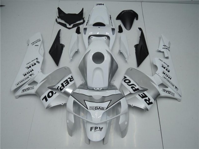 Blanc Argent Noir Repsol Carénage Honda CBR 600 RR 2005-2006