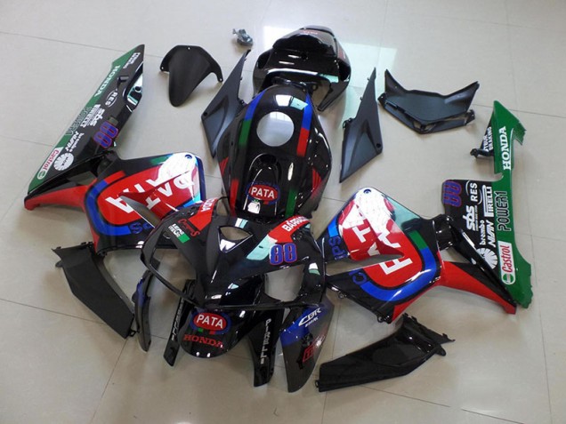 Noir Rouge Pata Carénage Honda CBR 600 RR 2005-2006
