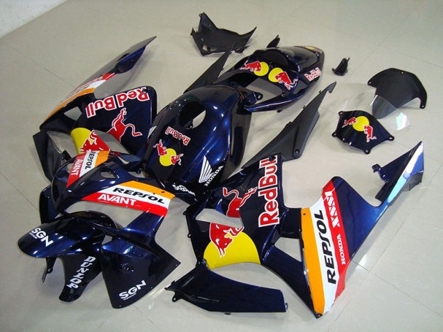 Bleu Foncé Red Bull Repsol Carénage Honda CBR 600 RR 2005-2006