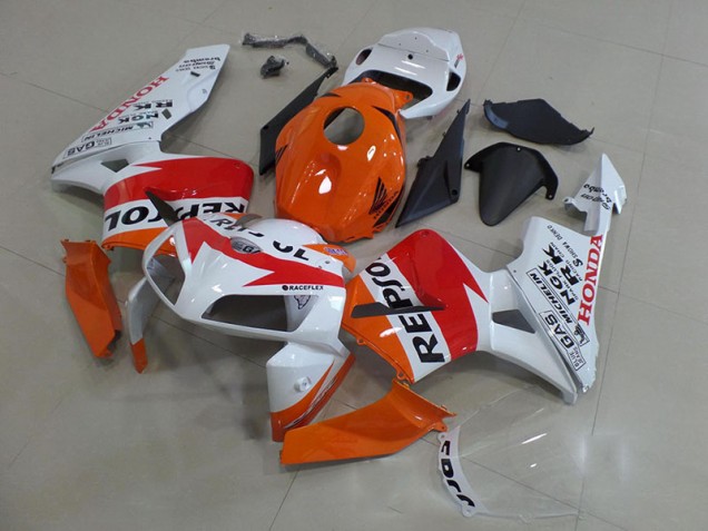 Orange Blanc Repsol Carénage Honda CBR 600 RR 2005-2006
