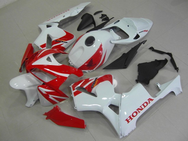 Rouge Blanc Kit Carénages Complet Honda CBR 600 RR 2005-2006 Rouge Blanc Kit Carénages Complet Honda CBR 600 RR 2005-2006