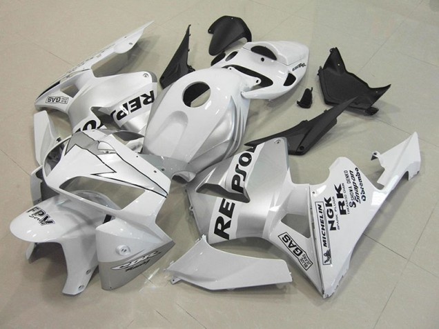 Repsol Blanc Argent Carénage Honda CBR 600 RR 2005-2006 Repsol Blanc Argent Carénage Honda CBR 600 RR 2005-2006