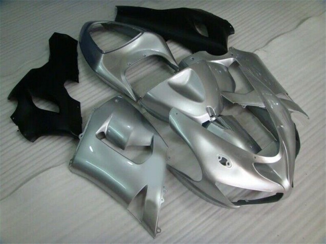Argent Noir Carénage Kawasaki ZX6R 2005-2006 Argent Noir Carénage Kawasaki ZX6R 2005-2006