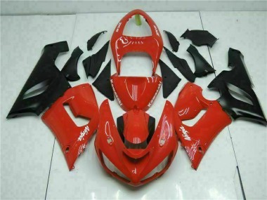 Rouge Carénages Kawasaki ZX6R 2005-2006 Abordables