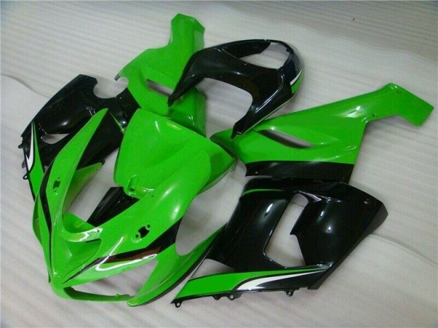 Vert Blanc Noir Carénage Kawasaki ZX6R 2005-2006 Vert Blanc Noir Carénage Kawasaki ZX6R 2005-2006