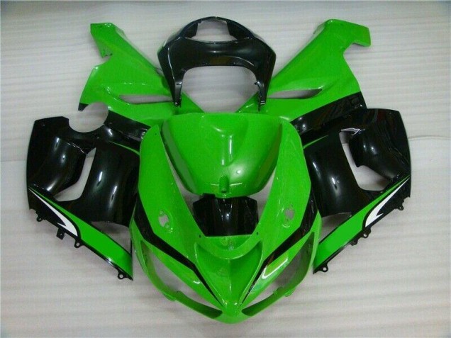 Vert Blanc Noir Carénage Kawasaki ZX6R 2005-2006 Vert Blanc Noir Carénage Kawasaki ZX6R 2005-2006