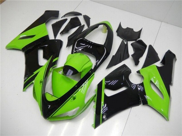 Vert Noir Carénages Kawasaki ZX6R 2005-2006 Vert Noir Carénages Kawasaki ZX6R 2005-2006