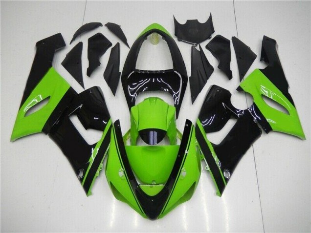 Vert Noir Carénages Kawasaki ZX6R 2005-2006 Vert Noir Carénages Kawasaki ZX6R 2005-2006