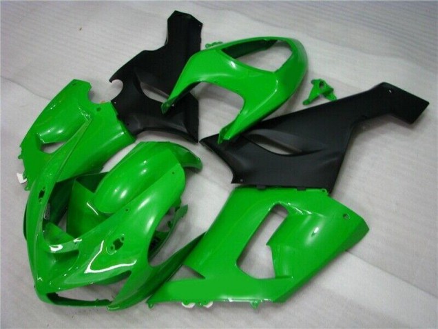 Vert Noir Mat Carénage Kawasaki ZX6R 2005-2006 Vert Noir Mat Carénage Kawasaki ZX6R 2005-2006