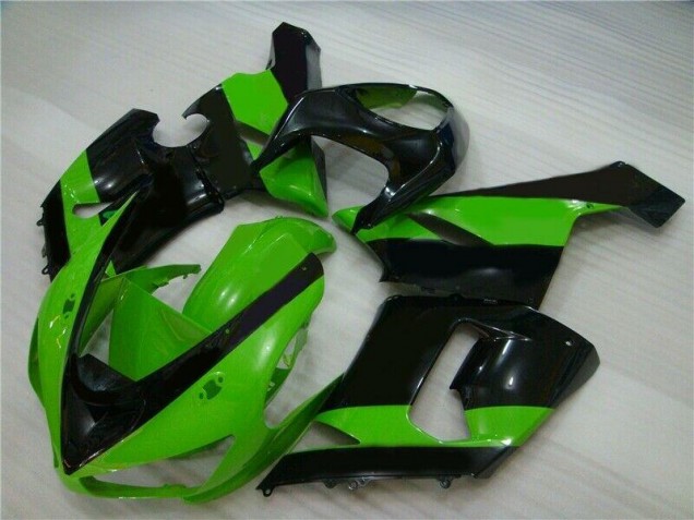 Vert Noir Carénage Kawasaki ZX6R 2005-2006 Vert Noir Carénage Kawasaki ZX6R 2005-2006