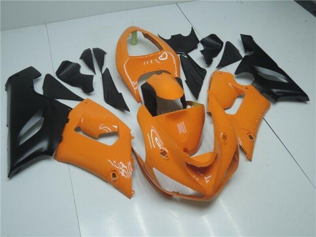 Orange Noir Carénage Kawasaki ZX6R 2005-2006 Orange Noir Carénage Kawasaki ZX6R 2005-2006