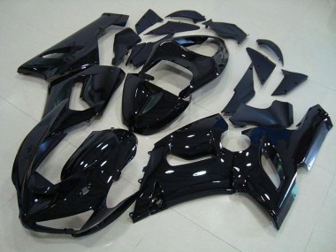 Noir Brillant Carénage Kawasaki ZX6R 2005-2006 Abordables