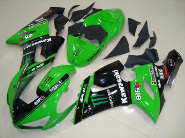Vert Monster Carénage Kawasaki ZX6R 2005-2006 Abordables