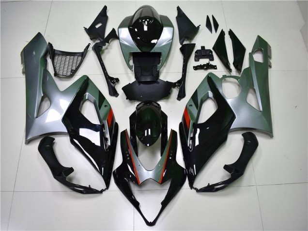 Noir Argent Carénage Suzuki GSXR 1000 K5 2005-2006 Noir Argent Carénage Suzuki GSXR 1000 K5 2005-2006