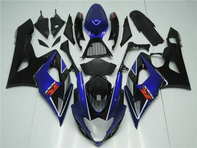 Bleu Noir Carénages Suzuki GSXR 1000 K5 2005-2006