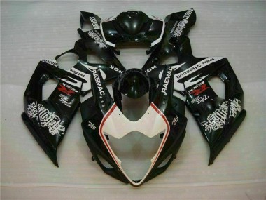 Blanc Noir Carénage Suzuki GSXR 1000 K5 2005-2006 Abordables