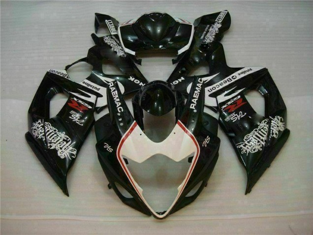 Blanc Noir Carénage Suzuki GSXR 1000 K5 2005-2006 Blanc Noir Carénage Suzuki GSXR 1000 K5 2005-2006