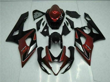 Rouge Noir Kit Carénages & Plastique Suzuki GSXR 1000 K5 2005-2006 Abordables