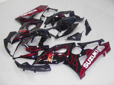 Rouge Flamme Carénage Suzuki GSXR 1000 K5 2005-2006 Abordables