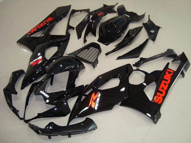 Noir Brillant Rouge Décalque Carénage Suzuki GSXR 1000 K5 2005-2006 Noir Brillant Rouge Décalque Carénage Suzuki GSXR 1000 K5 2005-2006