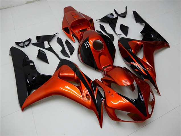 Orange Noir Carénage Honda CBR 1000 RR 2006-2007 Orange Noir Carénage Honda CBR 1000 RR 2006-2007