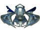 Bleu Flamme Argent Carénage Honda CBR 1000 RR 2006-2007 Bleu Flamme Argent Carénage Honda CBR 1000 RR 2006-2007