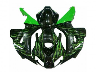 Vert Flamme Noir Carénage Honda CBR 1000 RR 2006-2007 Abordables