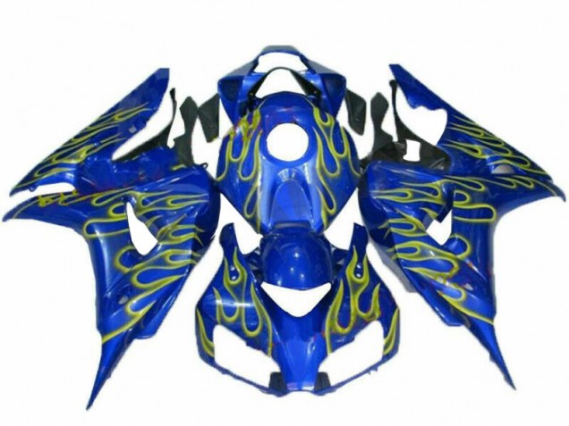 Jaune Flamme Bleu Carénage Honda CBR 1000 RR 2006-2007 Jaune Flamme Bleu Carénage Honda CBR 1000 RR 2006-2007