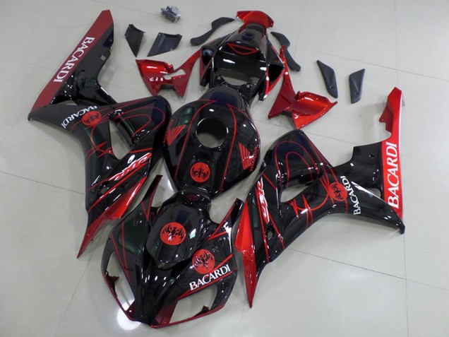 Noir Bacardi Carénage Honda CBR 1000 RR 2006-2007 Noir Bacardi Carénage Honda CBR 1000 RR 2006-2007
