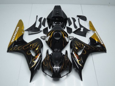 Noir Or Flamme Carénage Honda CBR 1000 RR 2006-2007 Abordables