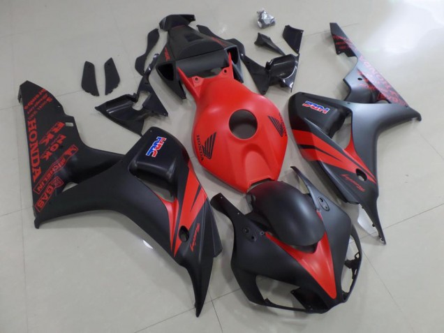 Rouge et Noir Mat Carénage Honda CBR 1000 RR 2006-2007