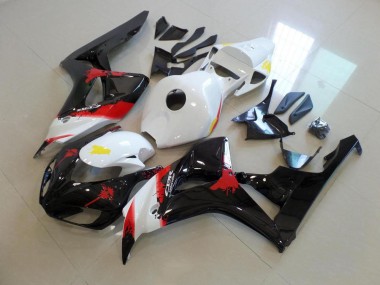 Blanc Noir avec No Décalque Carénage Honda CBR 1000 RR 2006-2007 Abordables
