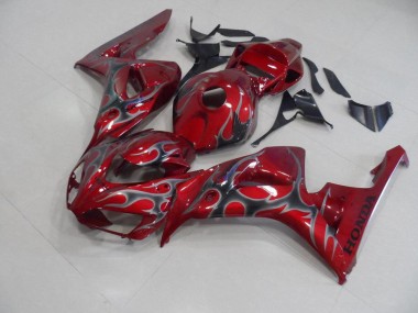 Rouge Argent Flamme Carénage Honda CBR 1000 RR 2006-2007 Abordables
