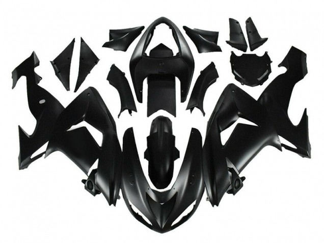 Noir Mat Carénage Kawasaki ZX10R 2006-2007 Noir Mat Carénage Kawasaki ZX10R 2006-2007