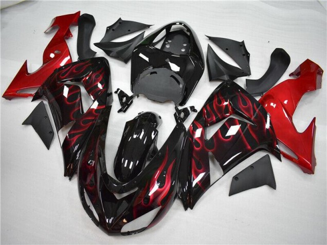 Rouge Flamme Carénage Kawasaki ZX10R 2006-2007 Rouge Flamme Carénage Kawasaki ZX10R 2006-2007