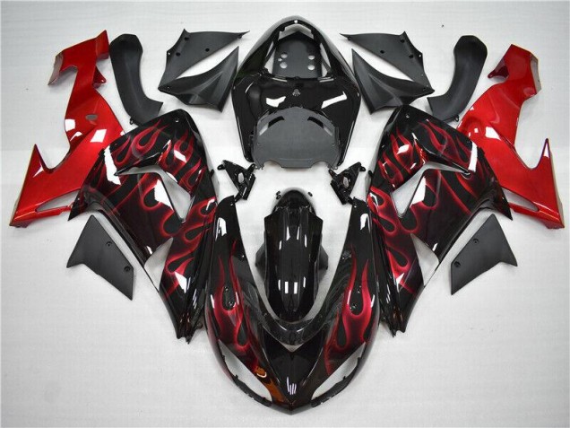 Rouge Flamme Carénage Kawasaki ZX10R 2006-2007 Rouge Flamme Carénage Kawasaki ZX10R 2006-2007
