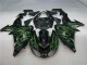 Noir Vert Flamme Carénage Kawasaki ZX10R 2006-2007 Noir Vert Flamme Carénage Kawasaki ZX10R 2006-2007