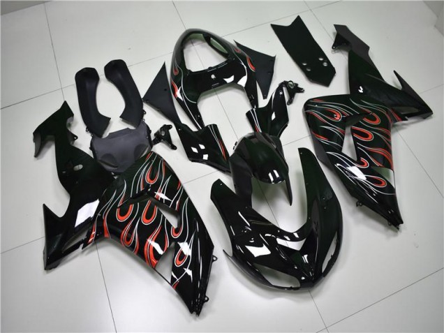 Noir Gris Rouge Carénage Kawasaki ZX10R 2006-2007 Noir Gris Rouge Carénage Kawasaki ZX10R 2006-2007