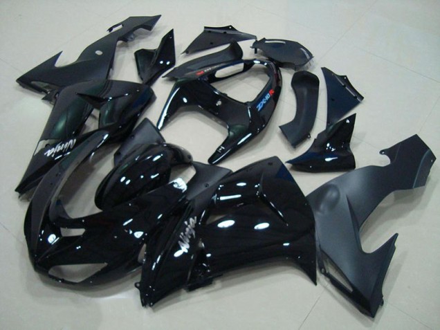 Noir Brillant Noir Mat Carénage Kawasaki ZX10R 2006-2007 Noir Brillant Noir Mat Carénage Kawasaki ZX10R 2006-2007